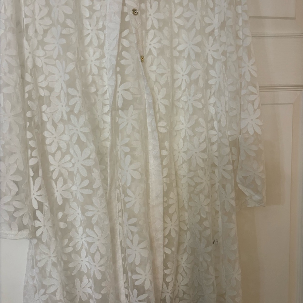 Siren Lily White Lace Overlay